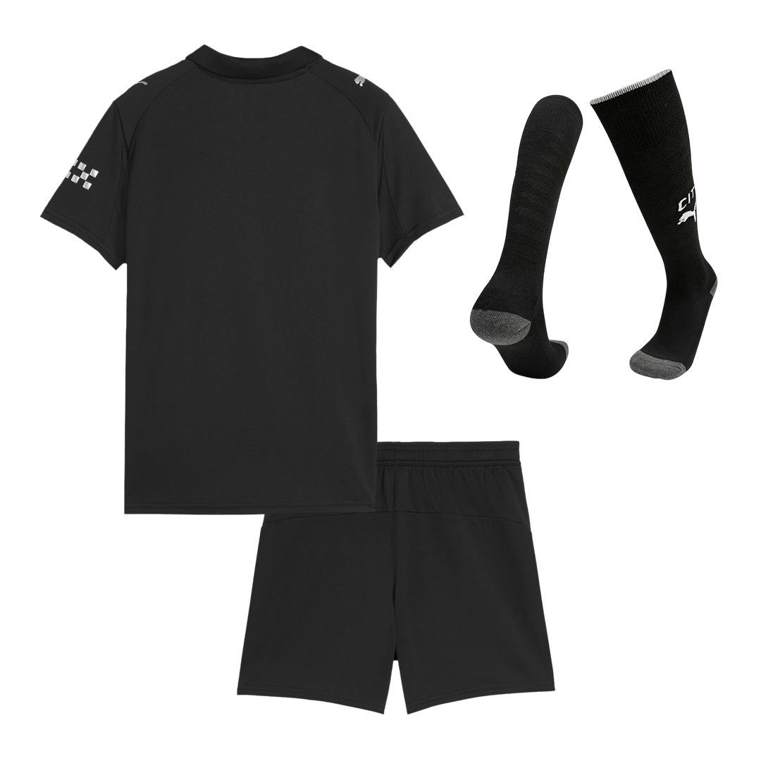 Manchester City Uitshirt 2025/26 Junior Zwart