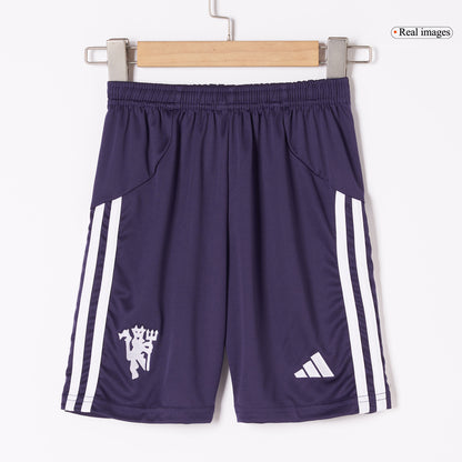 Manchester United Extérieur Maillot Kit 2025/26 Enfant Blanc