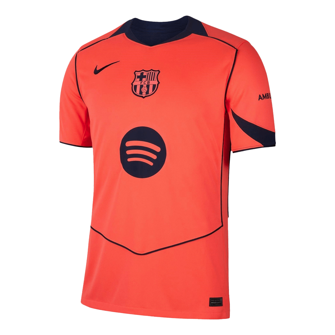 LAMINE YAMAL #10 Barcelone Third Maillot 2025/26 Orange - UCL