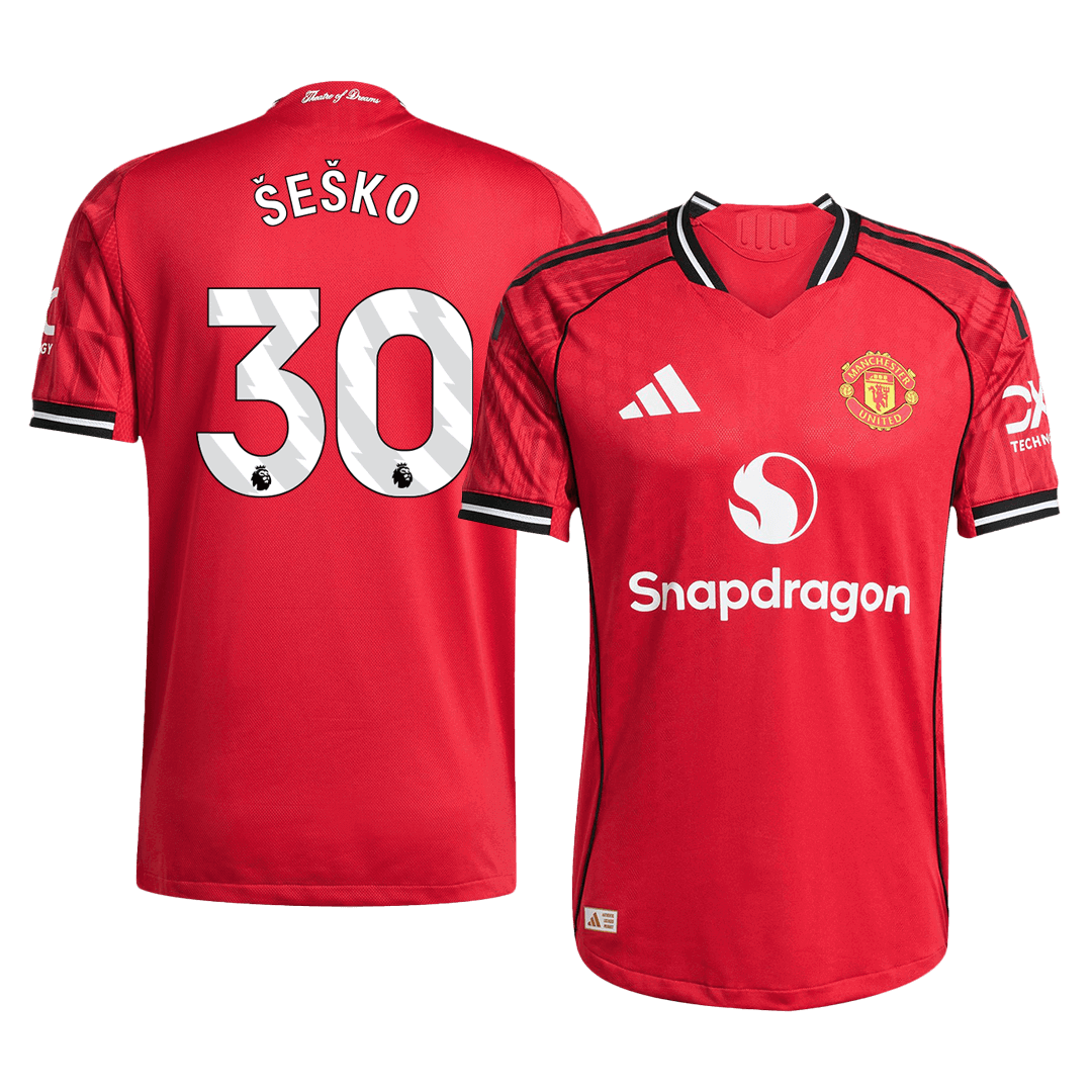 ŠEŠKO #30 Manchester United Thuisshirt 2025/26 Rood Authentiek