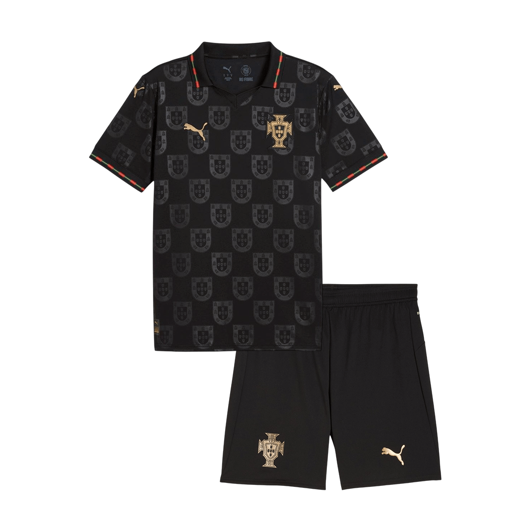 Portugal Thuisshirt Kit Wereldbeker 2026 Kinderen Zwart