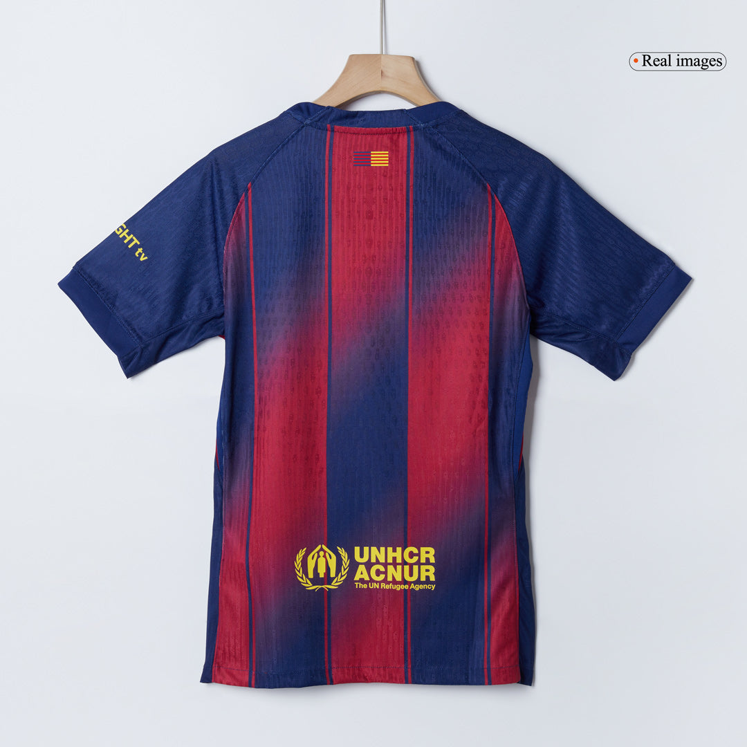 KOUNDE #23 Barcelona Thuisshirt 2025/26 Rood en Blauw Authentiek