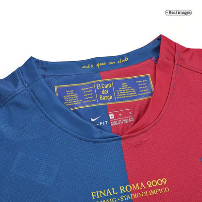 Retro Barcelona Thuisshirt Lange Mouwen 2008/09 - UCL Finale