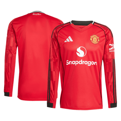 Manchester United Thuis Shirt Lange Mouwen 2025/26