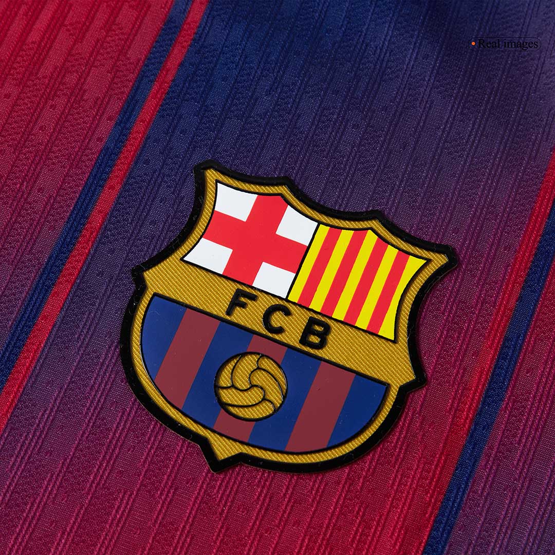 KOUNDE #23 Barcelona Thuisshirt 2025/26 Rood en Blauw Authentiek