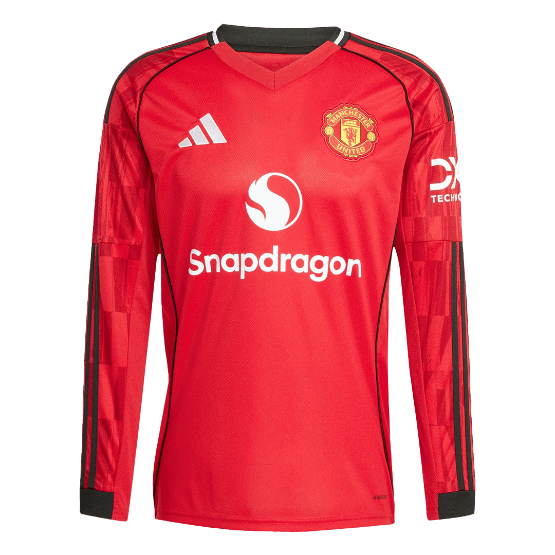 Manchester United Thuis Shirt Lange Mouwen 2025/26