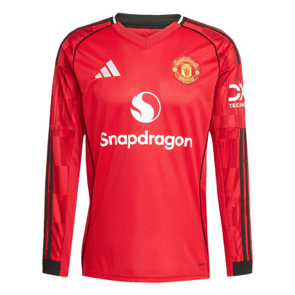 Manchester United Thuis Shirt Lange Mouwen 2025/26