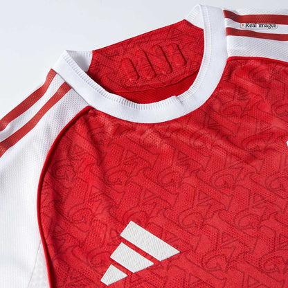 SALIBA #2 Arsenal Domicile Maillot 2025/26 Rouge Authentique