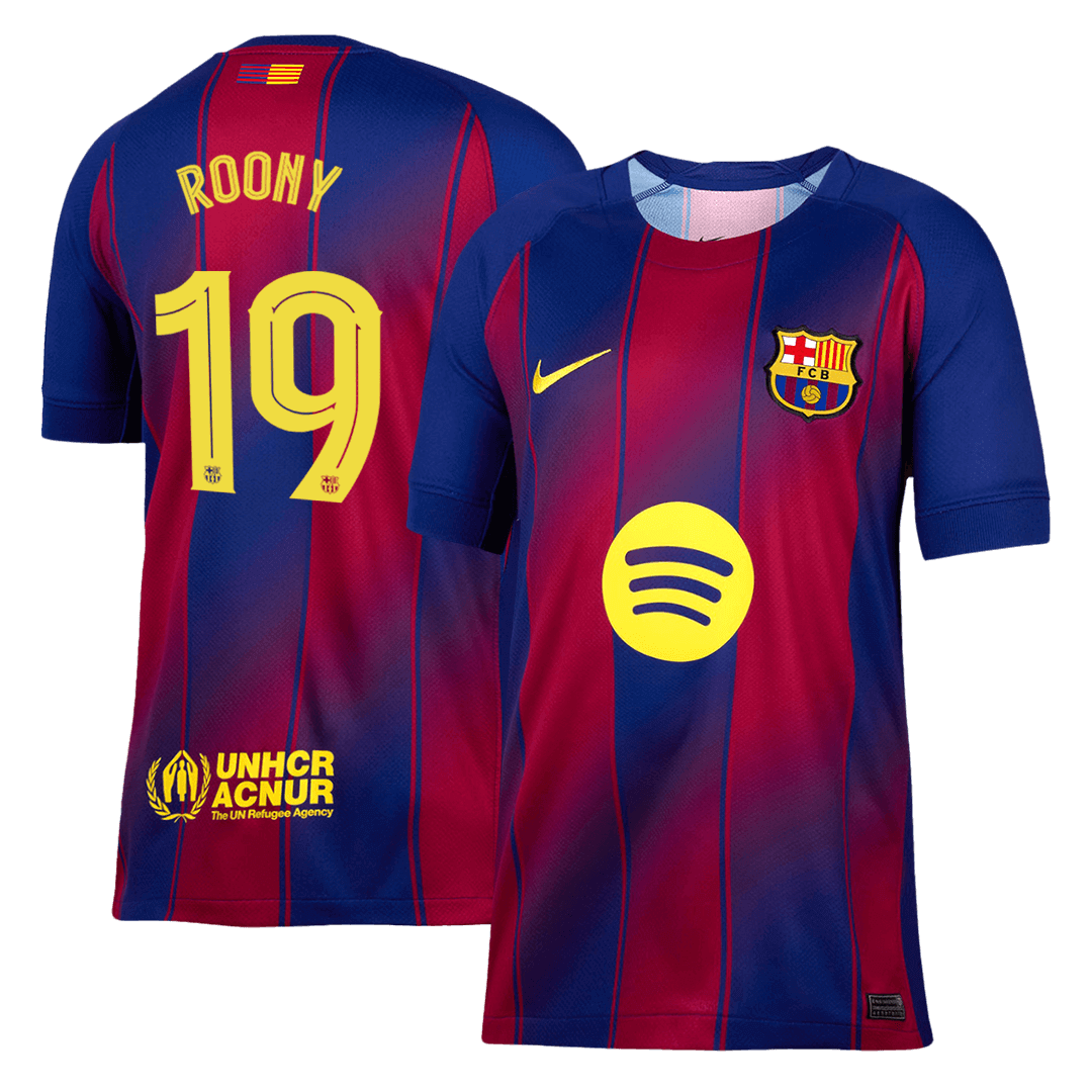 ROONY #19 Barcelona Thuisshirt 2025/26 Rood en Blauw - UCL - Super