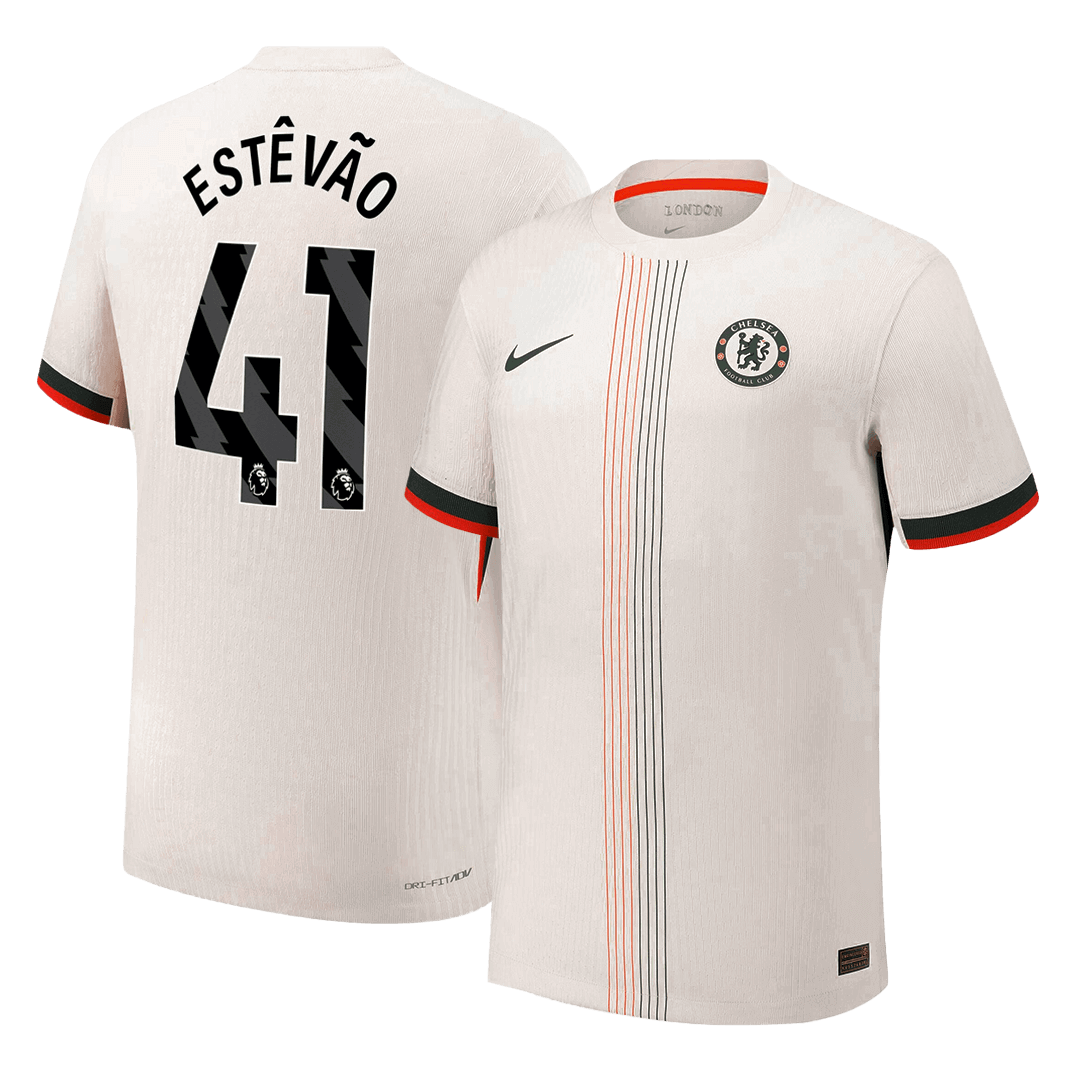 ESTÊVÃO #41 Chelsea Uitshirt 2025/26 Wit Authentic