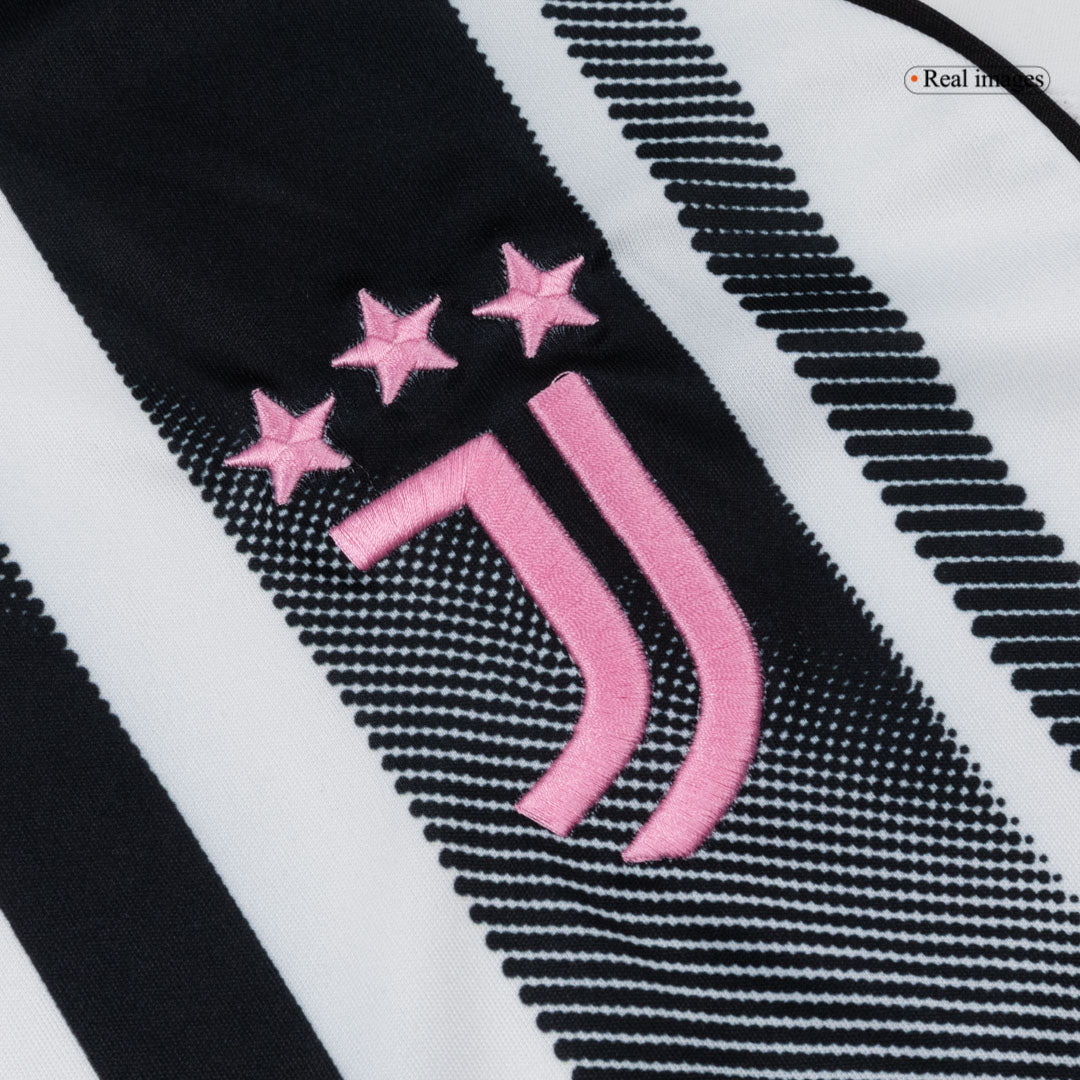Juventus Thuisshirt Lange Mouwen 2025/26 Zwart&Wit Grote Maat