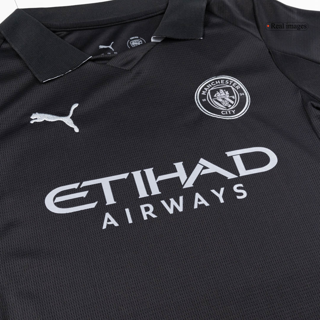Manchester City Uitshirt 2025/26 Junior Zwart